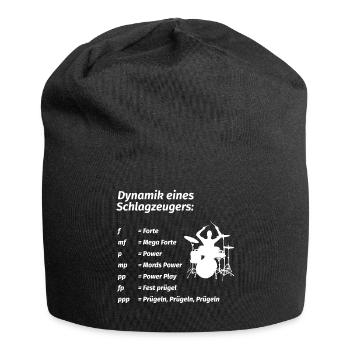 Dynamik eines Schlagzeugers Schlagzeug Drummer - Jersey-Beanie - Schwarz - Vorne