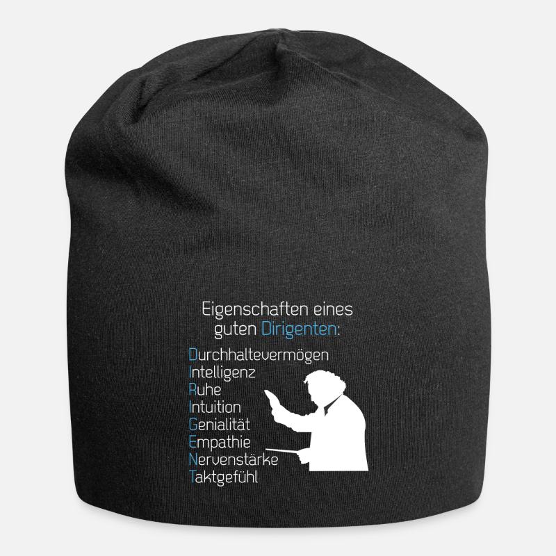 Eigenschaften eines Dirigenten Chor Chorsingen - Jersey-Beanie - Schwarz