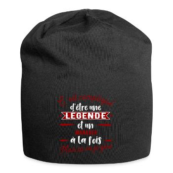 Manager une légende cadeau - Bonnet en jersey - noir - Devant