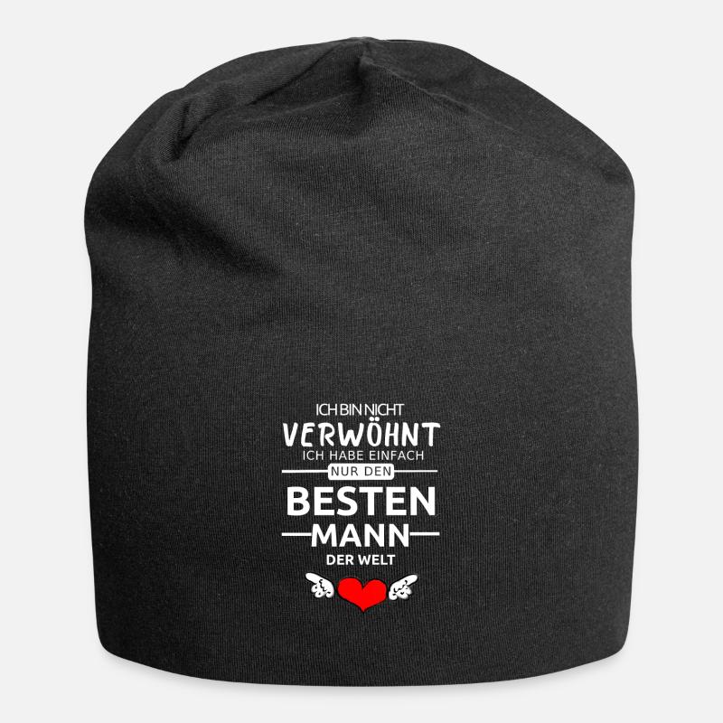 Bester Mann der Welt Valentinstag Geschenk Liebe - Jersey-Beanie - Schwarz