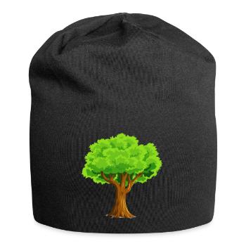 baum tree baumstamm wald forest woods33 - Jersey-Beanie - Schwarz - Vorne