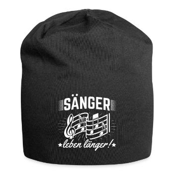 Sänger leben länger - Chorsingen Chorprobe - Jersey-Beanie - Schwarz - Vorne