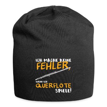 Ich mache keine Fehler! - Querflöte Musiker Musik - Jersey-Beanie - Schwarz - Vorne