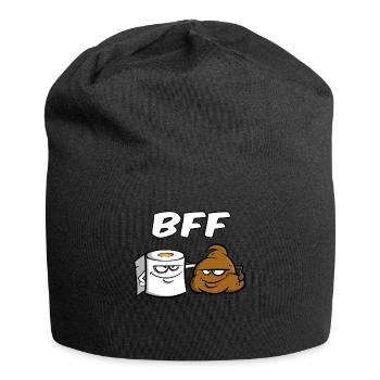BFF - Best friends for ever - Gift Idea Friends - Jersey Beanie - black - Front