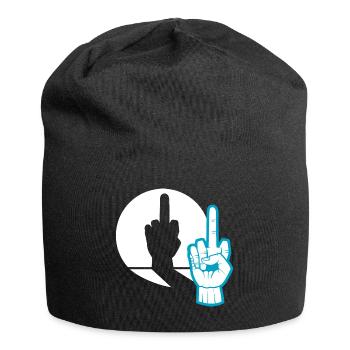 Cadeau de provocation au doigt du milieu - Bonnet en jersey - noir - Devant