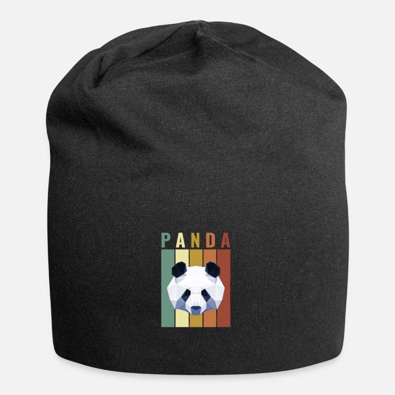 Panda hipster - Bonnet en jersey - noir