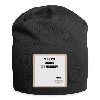 Teste deine Dummheit Automat T-Shirt - Jersey-Beanie - Schwarz - Vorne