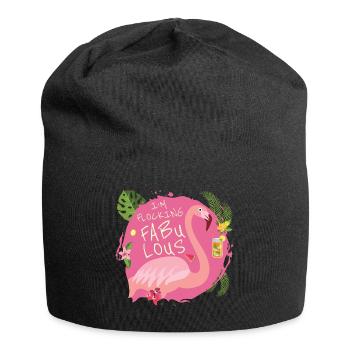 Je flocks fabuleux - Flamingo Paradise Vacation - Bonnet en jersey - noir - Devant