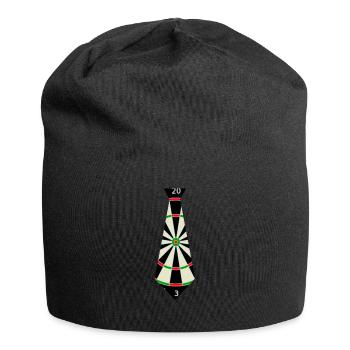 Darts Necktie - Dartboard, Dartboard, Gift - Jersey Beanie - black - Front