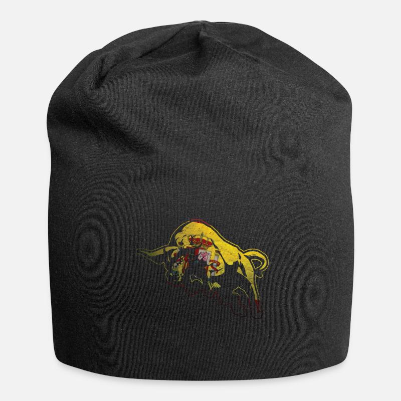 Spanien Stier - Jersey-Beanie - Schwarz