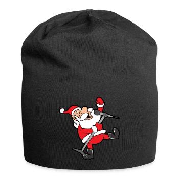 Noël drôle père Noël Noël - Bonnet en jersey - noir - Devant
