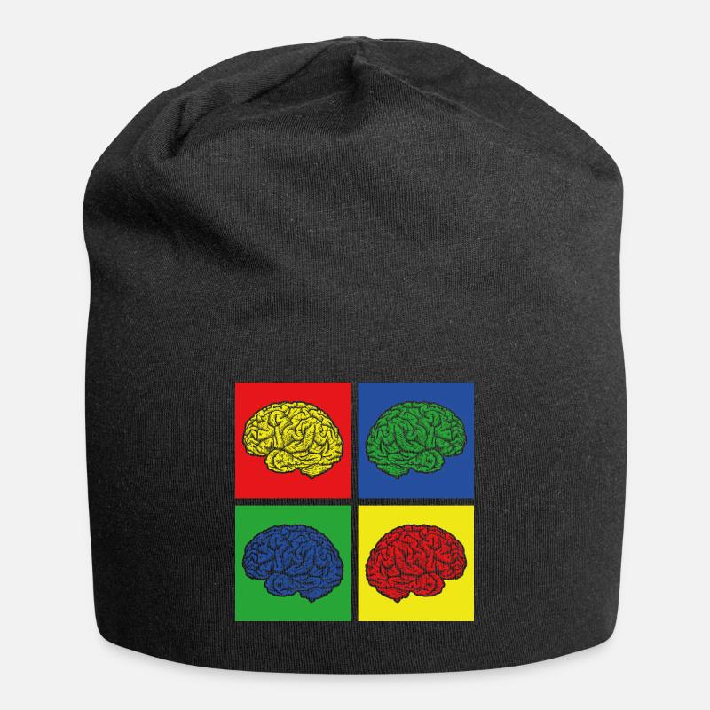 brain - Jersey Beanie - black