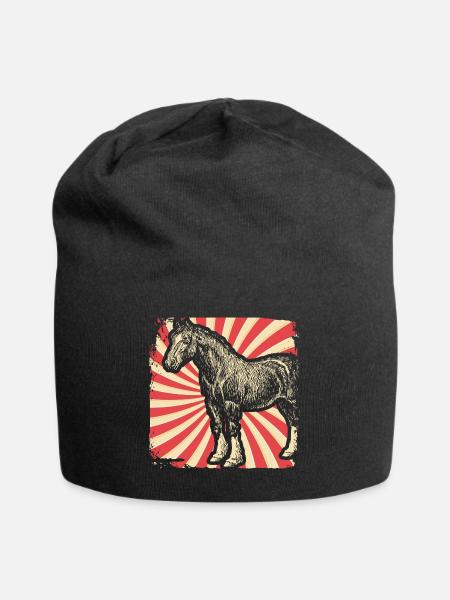 Pferd Pferderasse Clydesdale - Jersey-Beanie - Schwarz
