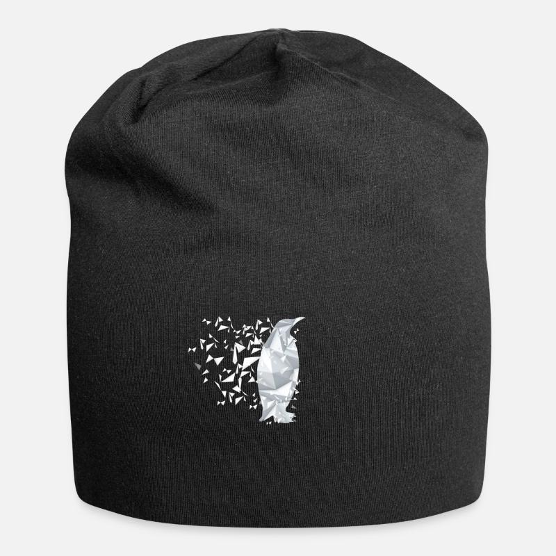 Penguin design - Jersey Beanie - black
