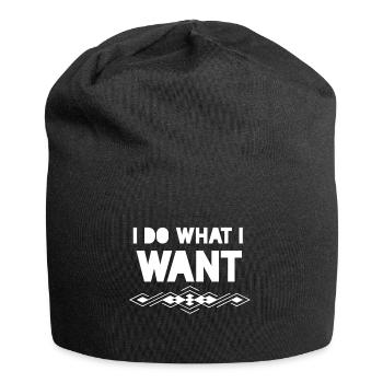 I do what i want - Jersey Beanie - black - Front