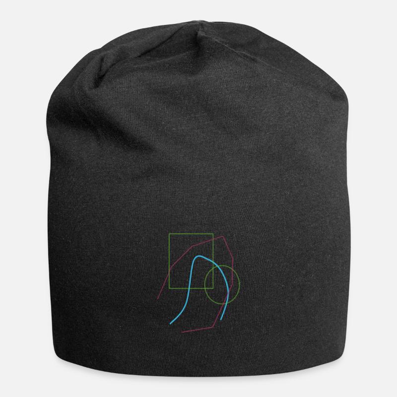 Muster abstrakt - Jersey-Beanie - Schwarz