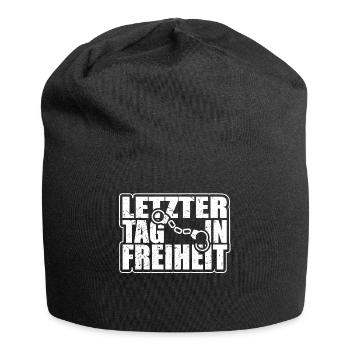 Letzter Tag in Freiheit - Jersey-Beanie - Schwarz - Vorne