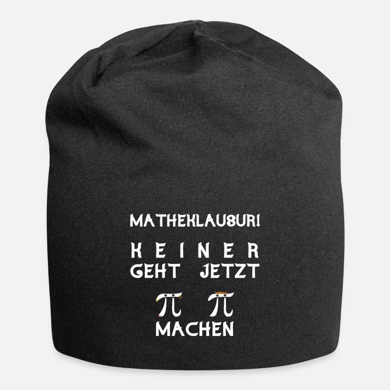 Mathe Lehrer Matheklausur Sprüche lustig Geschenk - Jersey-Beanie - Schwarz