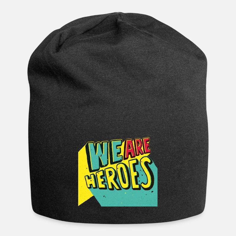 we are heroes - Jersey-Beanie - Schwarz