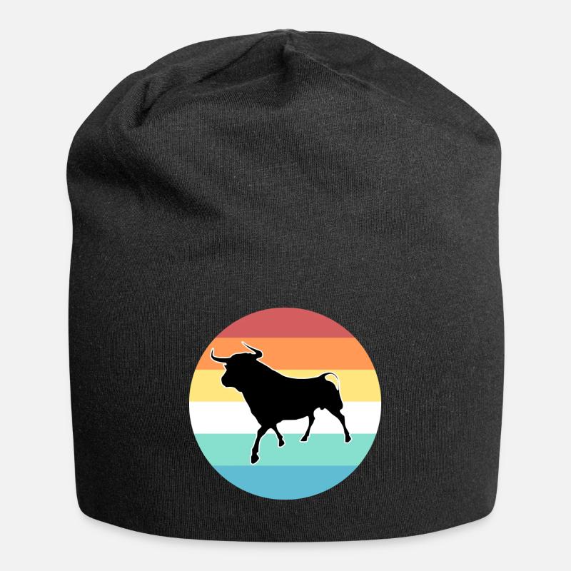 Taureau - Bonnet en jersey - noir
