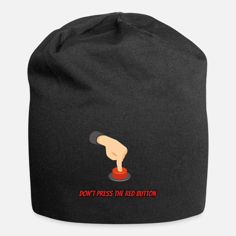 Don't Press the Red Button - Jersey-Beanie - Schwarz