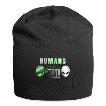 Les gens réels | Idée cadeau de vaisseau spatial Alien Ufo - Bonnet en jersey - noir - Devant