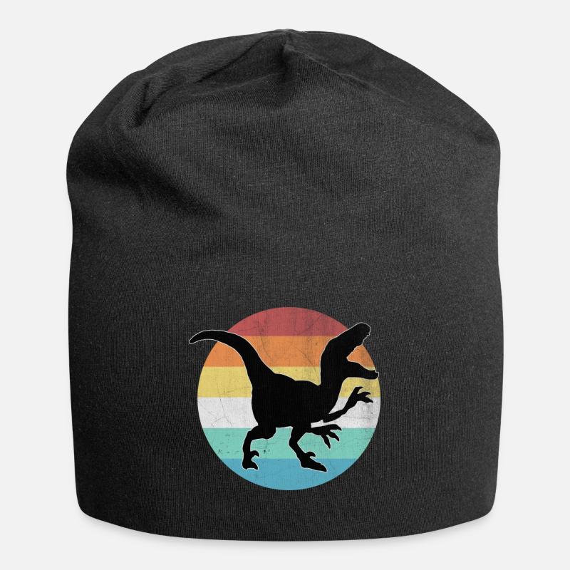 dinosaur - Jersey Beanie - black