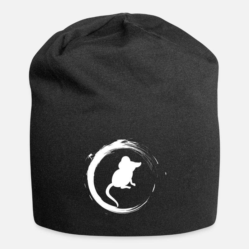 Maus - Jersey-Beanie - Schwarz