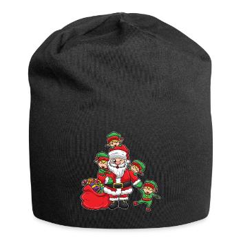 Weihnachtsmann Elfen | Weihnachten Illustration - Jersey-Beanie - Schwarz - Vorne