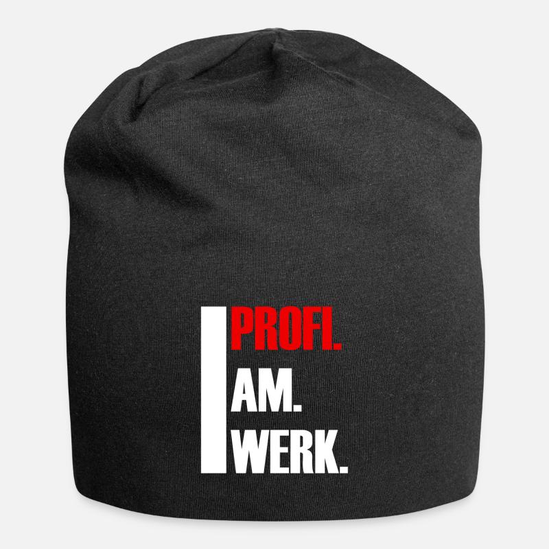 profi - Jersey-Beanie - Schwarz