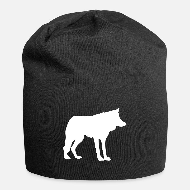 wolf Wolf Rudel Wolfsrudel - Jersey-Beanie - Schwarz