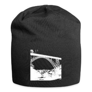 Brücke - Müngstner Brücke - Bergisches Land - Jersey-Beanie - Schwarz - Vorne