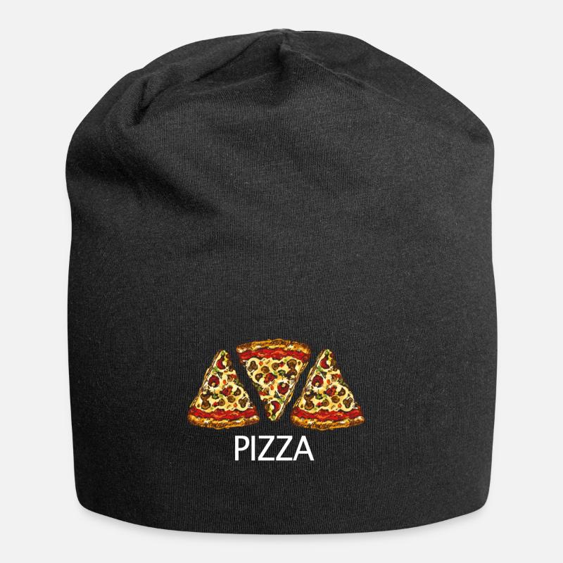 Pizza - Jersey-Beanie - Schwarz