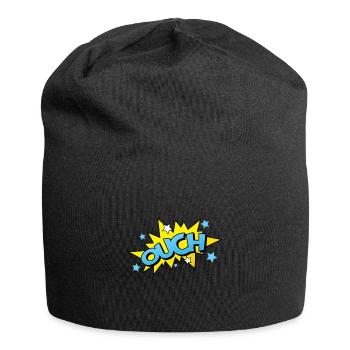 Comic Comicstyle Comic Stripes Nerd Superhero - Jersey Beanie - black - Front