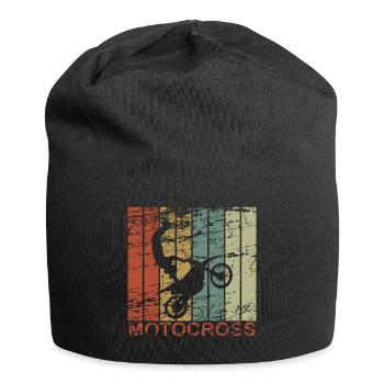 Motocross retro - dirtbike, motorcycle, biker - Jersey Beanie - black - Front