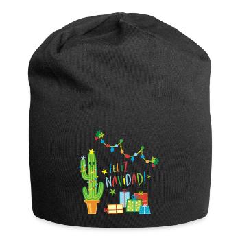 Feliz Navidad Kaktus Weihnachtspullover - Jersey-Beanie - Schwarz - Vorne