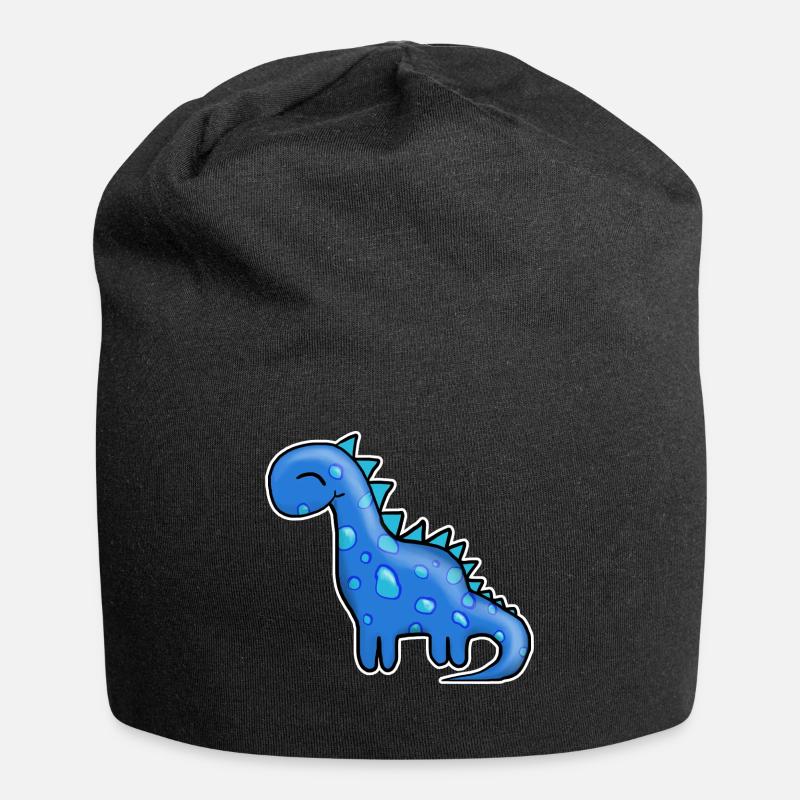 Dino - Jersey-Beanie - Schwarz