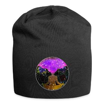 Yoga Yogin Spirituality Namaste Lotus Flower Buddha - Jersey Beanie - black - Front