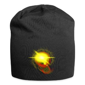 Flash of light neon ball flash abstract art - Jersey Beanie - black - Front