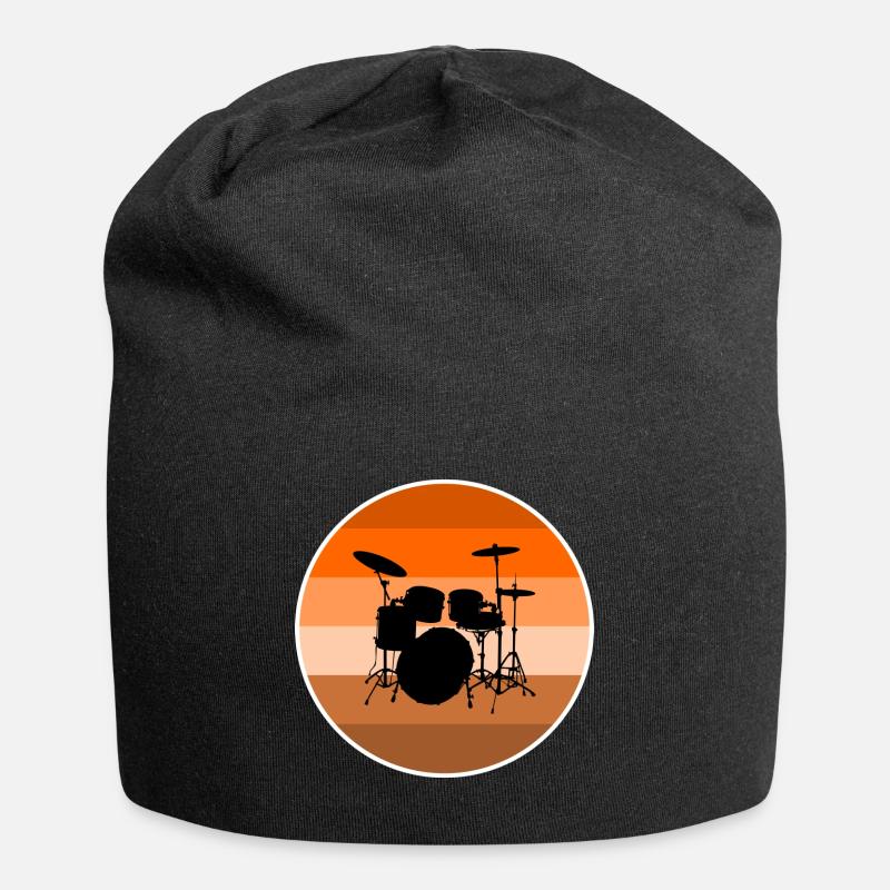 Schlagzeug - Jersey-Beanie - Schwarz