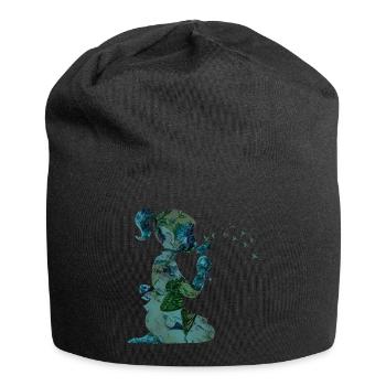Pissenlit fille de fleur - Bonnet en jersey - noir - Devant