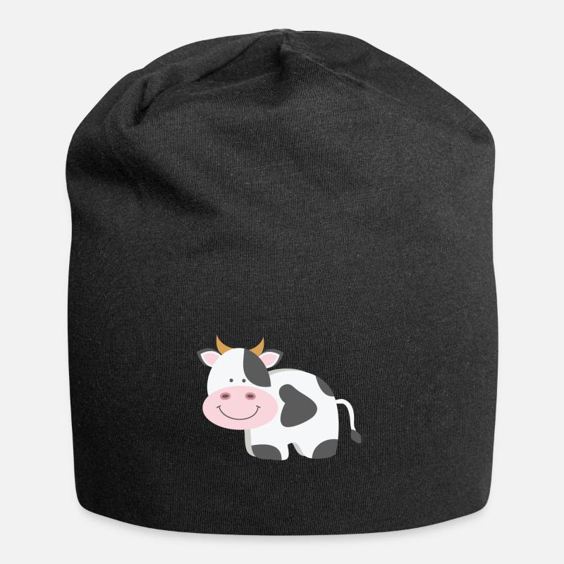 vache - Bonnet en jersey - noir