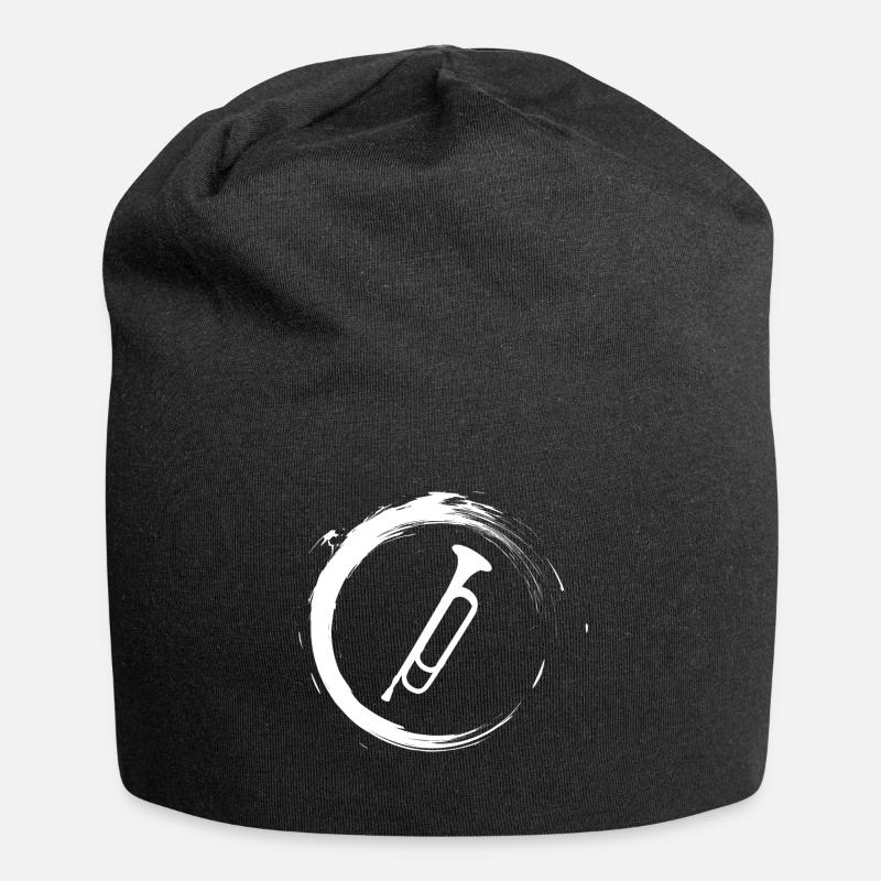 Trompete - Jersey-Beanie - Schwarz