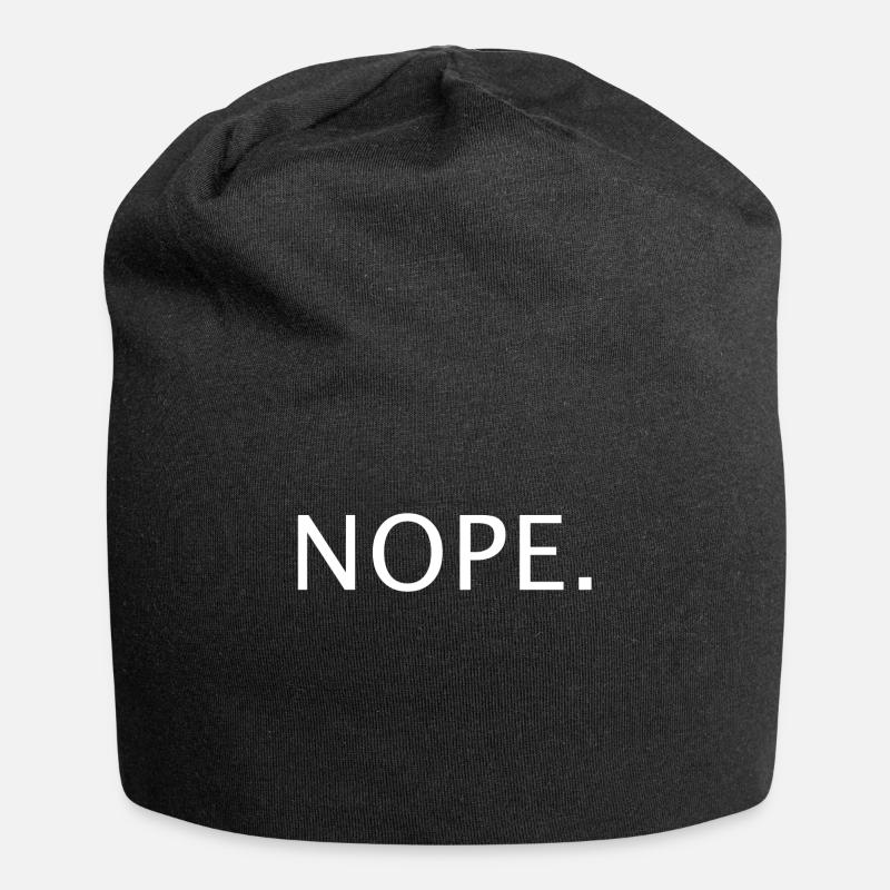 nope - Jersey-Beanie - Schwarz