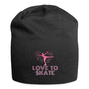 Eiskunstlauf - Jersey-Beanie - Schwarz - Vorne