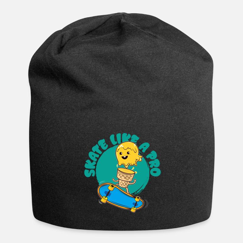 Skateboarder de glace - Bonnet en jersey - noir