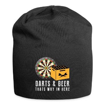 Darts Evolution Dart Sport Bullseye fun geschenk - Jersey-Beanie - Schwarz - Vorne