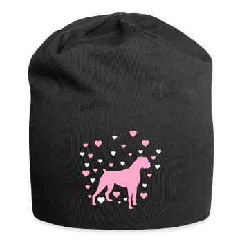 Deutscher Boxer - Jersey-Beanie - Schwarz - Vorne