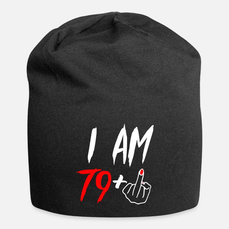 80e anniversaire majeur - Bonnet en jersey - noir