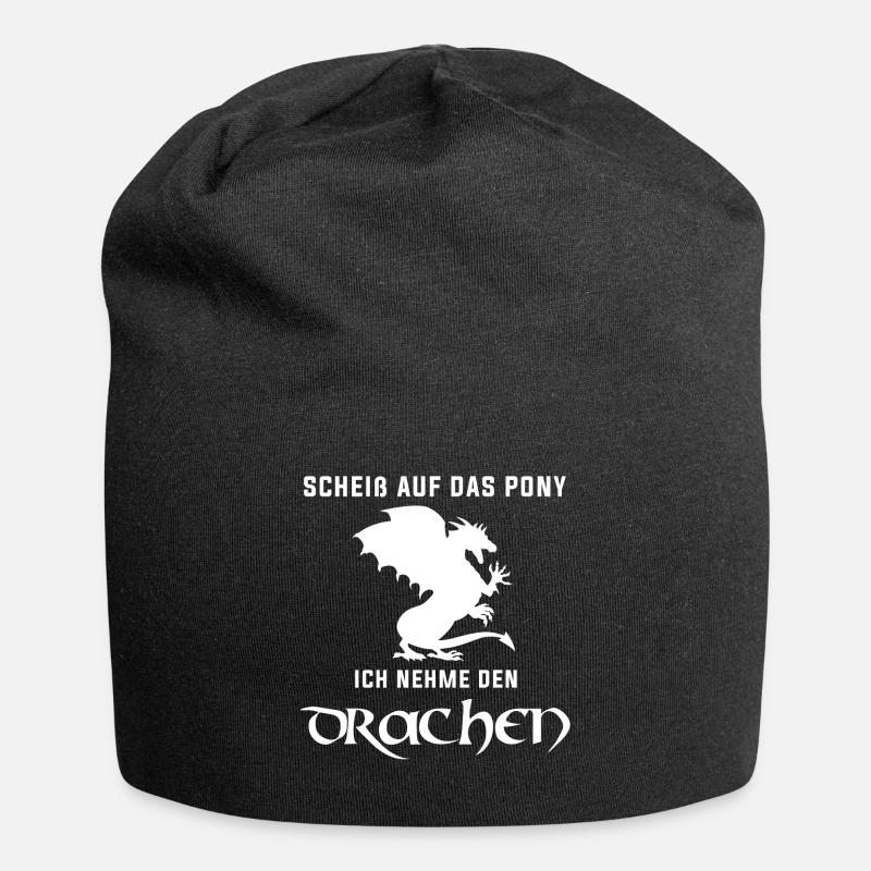 Scheiß auf das Pony - Drachen! RPG Fans - Jersey-Beanie - Schwarz